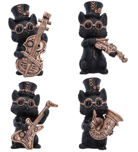Music meowstro steampunk black - music,